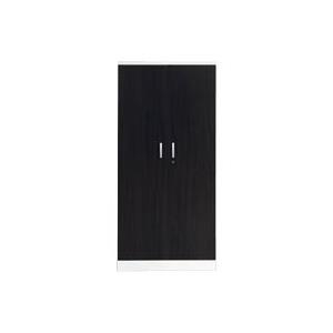STAHLSCHRANK WEIß/WENGE (100114)