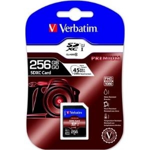 Verbatim Premium - Flash-Speicherkarte - 256GB - UHS Class 1 / Class10 - 300x - SDXC UHS-I (44026)