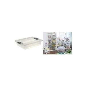 OKT Aufbewahrungsbox Kristall-Box, 7 Liter - transparent Box und Deckel - natur-transparent - Clips: anthrazit - 1 Stück (1094400100000)