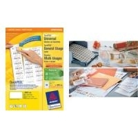 Avery Zweckform 3424 - Etiketten - weiß - 48 x 105 mm - 2400 Etikett(en) (200 Bogen x 12) (3424-200)