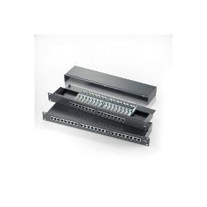 ROLINE 48,30cm (19)-Patchpanel 1 HE, 24 Ports, Kat.5e, schwarz (26.11.0328)