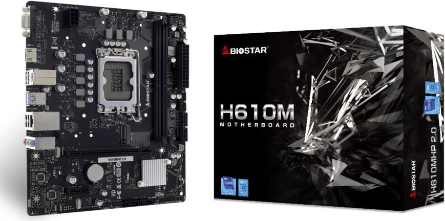 MB BIOSTAR H610MHP LGA1700 (ALDER LAKE) 2DDR4 VGAHDMI PCIE M.2 MATX