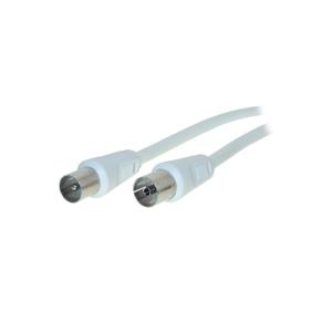 Premium Antennenkabel weiß, Doppelschirmung, Al-Geflecht 128 x 0,12, 1,5m, Good Connections® (S-28015)