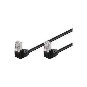 MicroConnect - Netzwerkkabel - RJ-45 (M) gewinkelt bis RJ-45 (M) gewinkelt - 1 m - Foiled Unshielded Twisted Pair (F/UTP) - CAT 5e - Schwarz