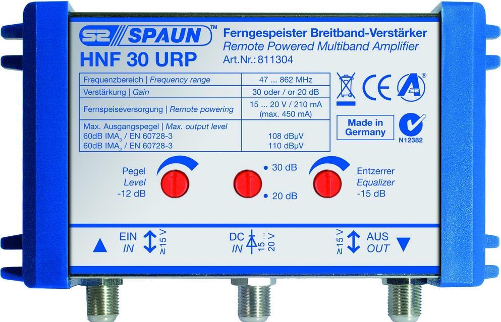 Spaun HNF 30 URP. Stecker: F. Eingangsspannung: 15 - 20. Abmessungen (BxTxH): 138 x 83 x 52 mm (036436)