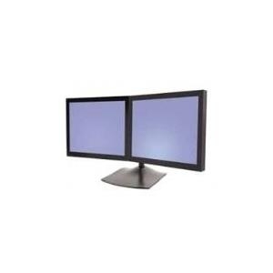 Ergotron DS100 Dual-Monitor Desk Stand, Horizontal - Aufstellung für 2 LCD-Displays - Stahl, langlebiges Aluminium - Schwarz - Bildschirmgröße: bis zu 61 cm (bis zu 61,00cm (24) ) - Tischmontage