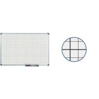 MAUL HEBEL Weißwandtafel Office, Raster (B)1.200x(H)900mm Eckverbindungen und Ablageschale grau, Arbeitsfläche aus (62688-84)