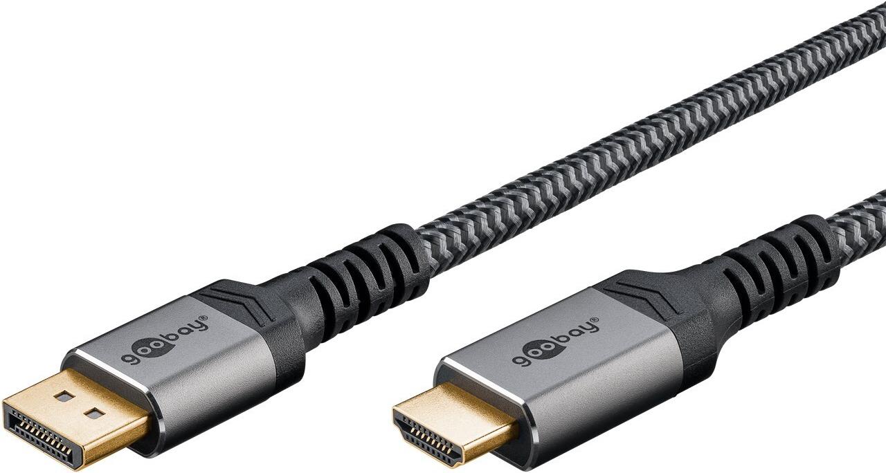 Cavo DisplayPort a HDMI 2 m Grigio Sharkskin 2 m - DisplayPort maschio connettore HDMI maschio (tipo A)