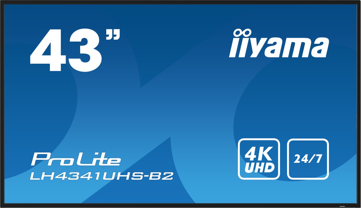Iiyama ProLite LH4341UHS-B2 - 109 cm (43") Diagonalklasse (108 cm (42.5") sichtbar) LCD-Display mit LED-Hintergrundbeleuchtung - Digital Signage - 4K UHD (2160p) 3840 x 2160 - Schwarz, glänzend (LH4341UHS-B2)