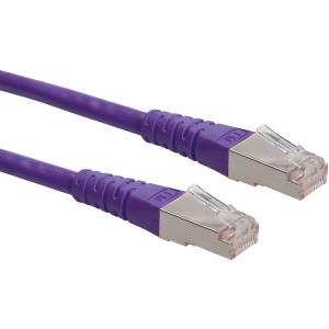 ROLINE - Patch-Kabel - RJ-45 (M) bis RJ-45 (M) - 1.5 m - SFTP, PiMF - CAT 6e - geformt - violett (21.15.0844)