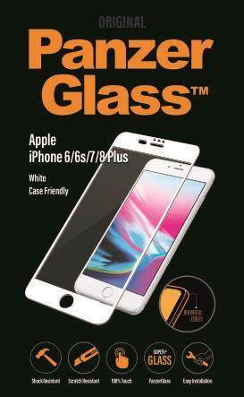PanzerGlass Premium Full Frame - Bildschirmschutz - weiß - für Apple iPhone 6 Plus, 6s Plus, 7 Plus