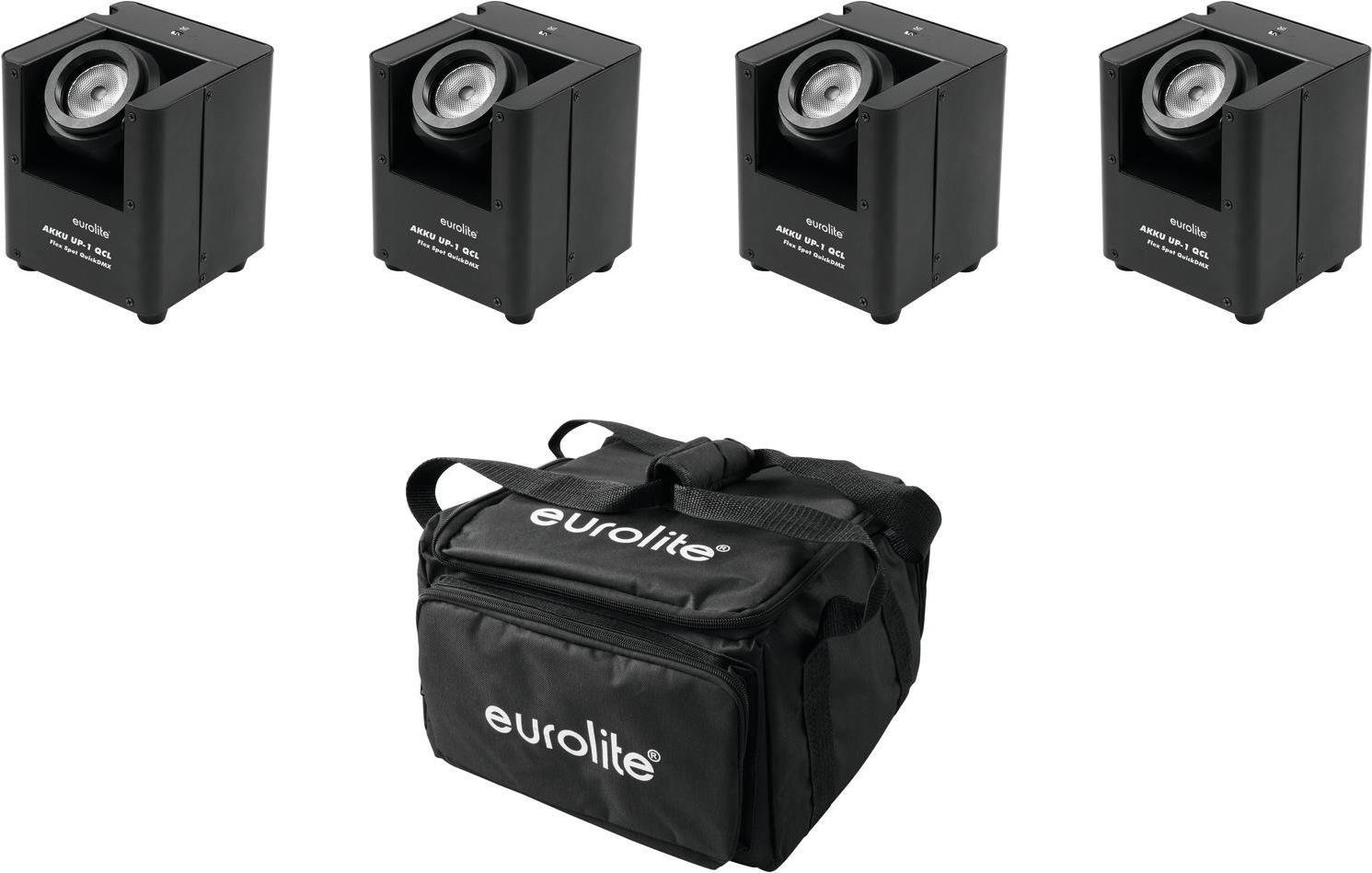 EUROLITE Set 4x AKKU UP-1 + SB-4 Soft-Bag (20000268)