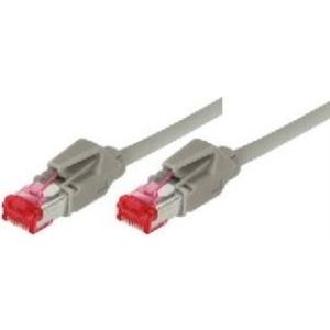 Patchkabel S/FTP, PiMF, Cat 6, grau, 2,0 m Halogenfrei, mit Leoni-Kabel und Hirosesteckern TM21 (bisherige Bezeichnung S/STP) (73602)