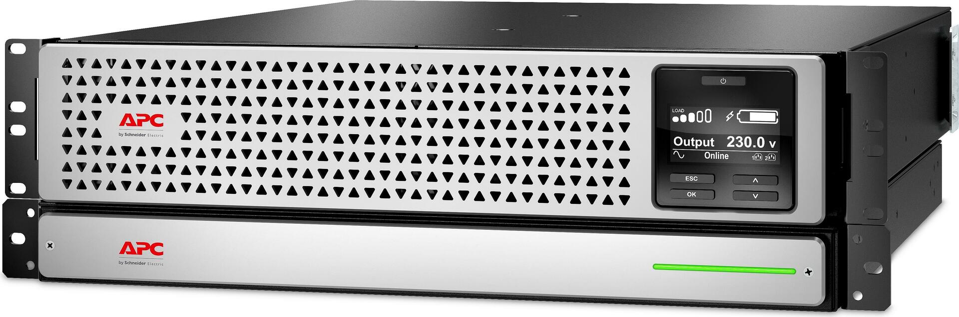 Schneider Electric APC Smart-UPS On-Line Li-Ion 3000VA - USV (in Rack montierbar/extern) - Wechselstrom 230 V - 2700 Watt - 3000 VA - RS-232, USB - Ausgangsanschlüsse: 8 - Schwarz (SRTL3000RMXLI)