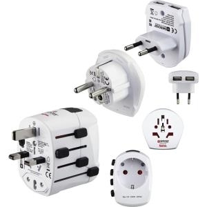 Hama World PRO Plus USB - Netzanschlussadapter-Kit - weiß (00128225)