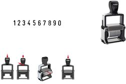 Timbro del numero trodat Professional 4.0 55510 10 cifre alloggiamento acciaio inossidabile spazzolato colore del cappuccio del