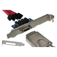 SAS Slotblech für ext. SFF-8470 auf int. 4x S-ATA, inkl. Low Profile Slotblech, Good Connections®