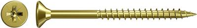 Fischer 551104 Spanplattenschrauben 4 mm 40 mm Kreuzschlitz Pozidriv galvanisch verzinkt 1000 St. (551104)