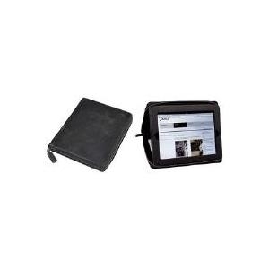Alassio iPad Organizer FLUSH, Leder, schwarz / grau mit Reißverschluss, mit Standfunktion, inkl. Block, - 1 Stück (41102)