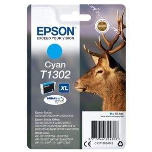 Epson T1302 - 10,1 ml - Cyan - Original - Blister mit RF- / aktustischem Alarmsignal - Tintenpatrone - für Stylus Office BX535, BX630, BX635, BX935, WorkForce WF-3520, 3530, 3540, 7015, 7515, 7525 (C13T13024012)
