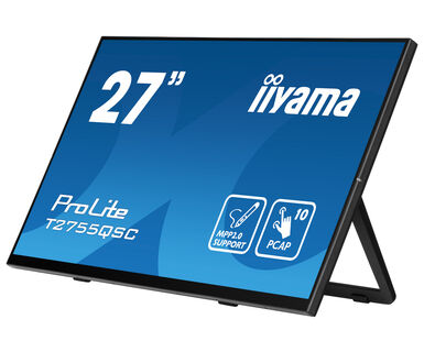 iiyama ProLite T2755QSC-B1 Computerbildschirm 68,6 cm (27") 2560 x 1440 Pixel Full HD LCD Touchscreen Schwarz [Energieklasse D] (T2755QSC-B1)
