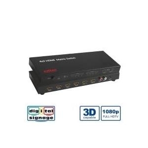ROLINE HDMI Matrix Switch, 4 x 2, mit Fernbedienung (14.01.3566)