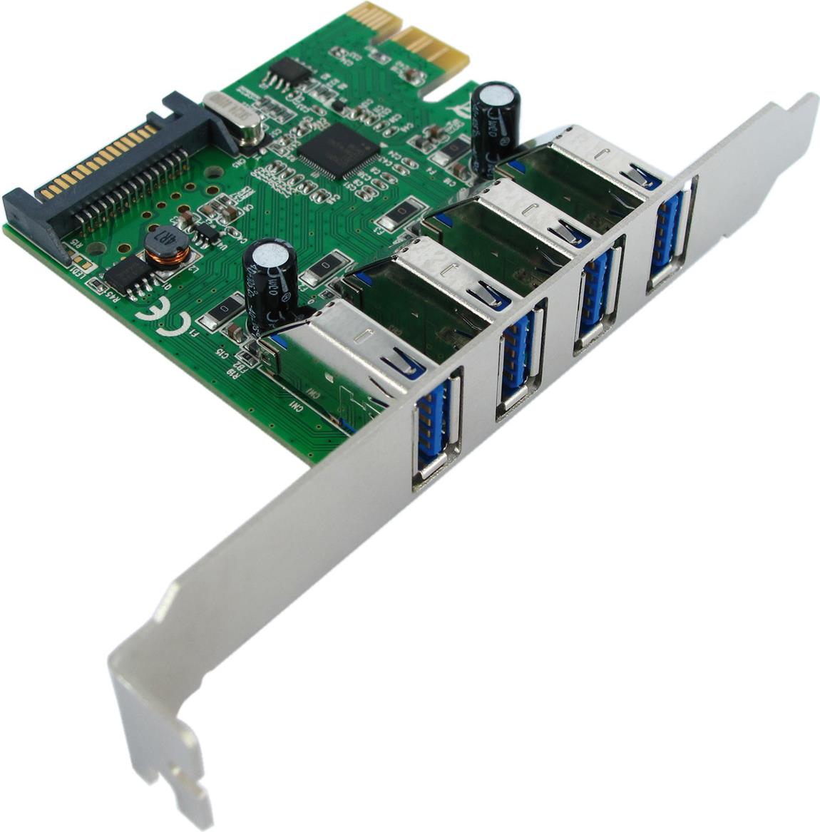 Adattatore PCI-Express 4x USB3.2 Gen1 5Gbit-s - PCI-Express - 5.000 Mbps