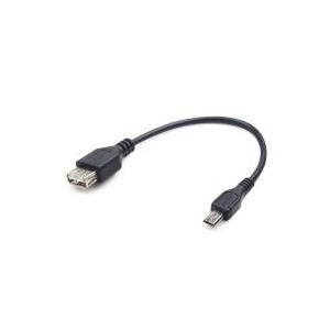 Gembird USB A - Micro-USB B - 0.15m - USB A - Micro-USB B - Männlich/weiblich - Gerade - Gerade - Schwarz (A-OTG-AFBM-03)