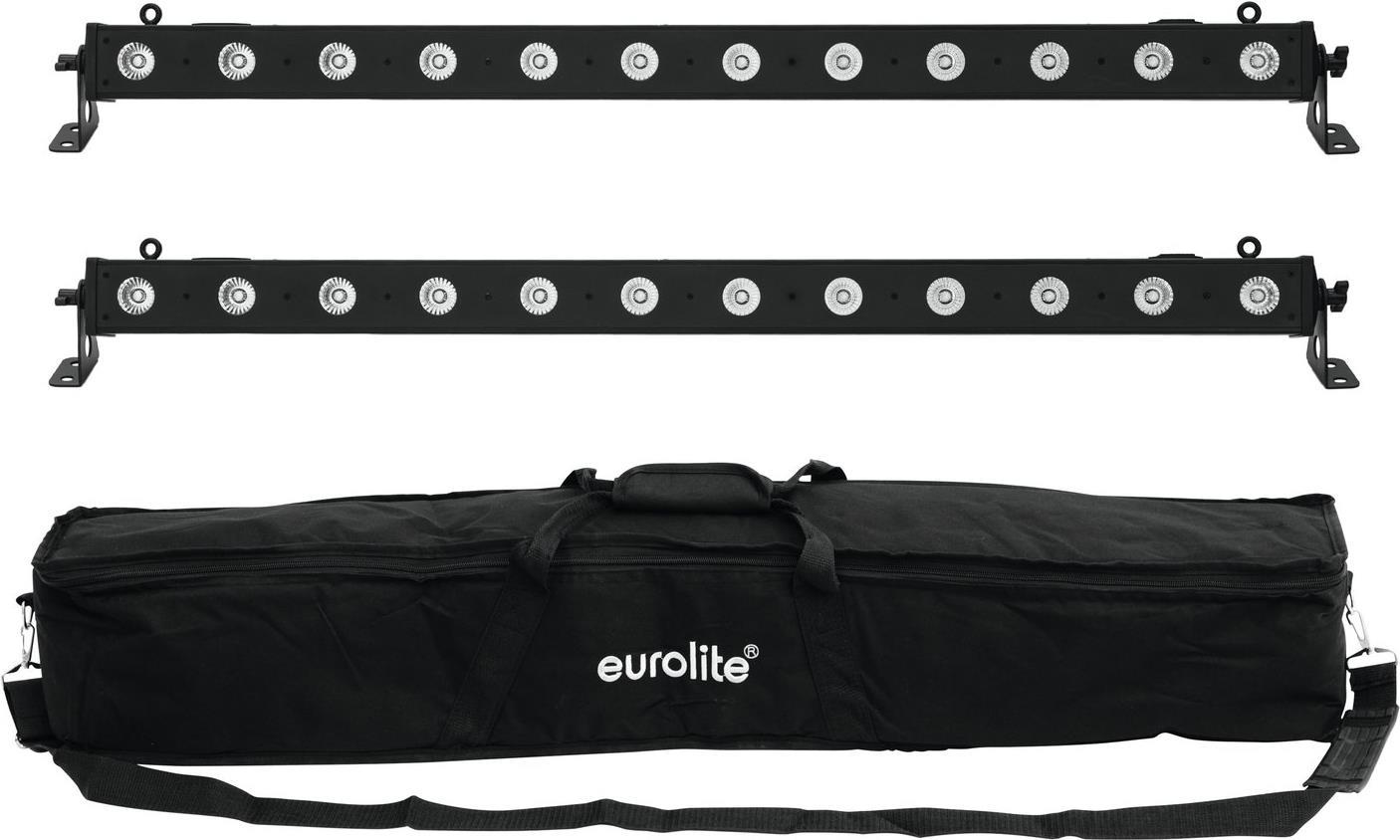 EUROLITE Set 2x LED BAR-12 QCL RGBW + Soft-Bag (20000406)