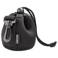 Hama 00126693 custodia e copertura per obiettivi di fotocamere Nero Neoprene (Hama Small Neoprene Lens Pouch, 50 x 65 mm, Snap