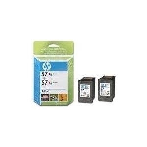 HP 57 - 2er-Pack - 17 ml - Farbe (Cyan, Magenta, Gelb) - Original - Tintenpatrone - für Officejet 41XX, 42XX, 55XX, 5605, Photosmart 74XX, 77XX, 7960, psc 12XX, 13XX, 21XX, 2410