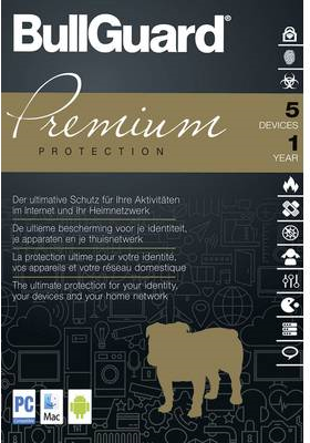 BullGuard Premium Protection - Box-Pack (1 Jahr) - 5 Peripheriegeräte - ESD - Win, Mac, Android (BG1938)