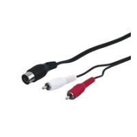 Wentronic AVK 114-150 1.5m - 5-pin DIN - 2 x RCA - Männlich/männlich - Schwarz (50014)