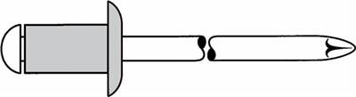 GESIPA Blindniet AL/A2 5x12mm Standard KS 6.0-8.0mm (pacchetto con 500 ST) (1433599)