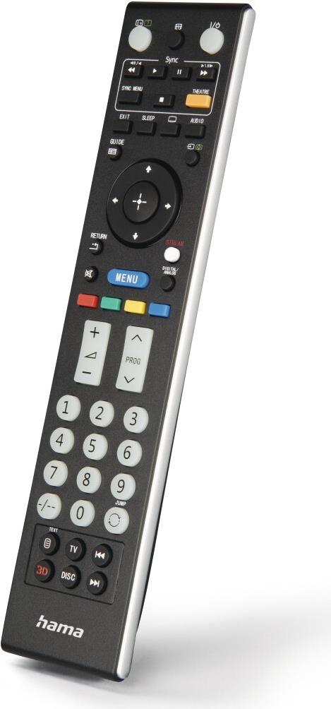 Hama 00221062 telecomando IR Wireless TV Pulsanti (Hama Universal IR Remote Control for Sony TVs, Teachable, Smart Buttons, Ill