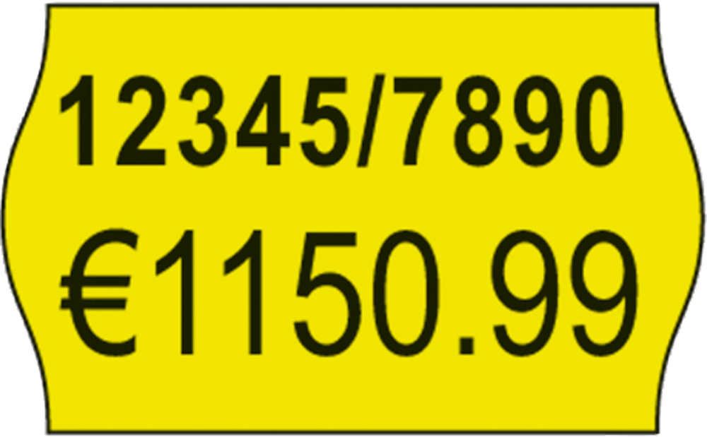 Avery YPLP1626 - Carta - Adesivo permanente - Perforato - Giallo - 26 x 16 mm 12000 Etichetta(e) (10 Rotolo(i) x 1200) Etichett