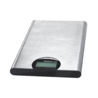 MAULsteel Briefwaage, Tragkraft: 5.000 g, nickel Batteriebetrieb, inkl. 1 x 3 V Lithium-Batterie (CR2032) (16550-96)