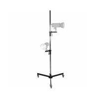 mantona Walimex pro Wheeled Tripod with 2 Clamp Holders - Aufstellung - max. Last: 12 kg (15803)
