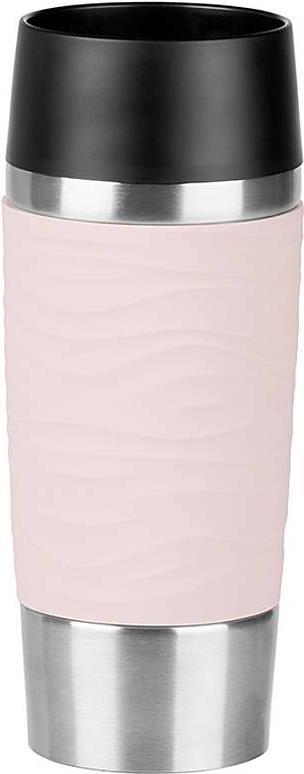 EMSA TRAVEL MUG Waves - 0,36 l - Pink - Polypropylen (PP) - Silikon - Edelstahl - 8,3 cm - 200 mm (N2010600)