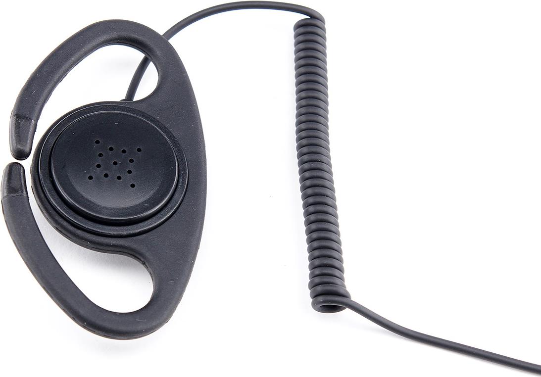 Stop Noise einseitiger, außen sitzender Ohrhörer mit Bügel, Wendelkabel und 3,5mm Stecker (3 poliger Stecker)zum Anschluss z.B. an Mikrofon/PTT-Kombination (B16719) (2.131.11.9)