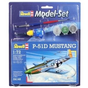 Revell P-51D Mustang - 1:72 - Montagesatz - Flugzeugzelle - Militärflugzeug - North American P-51 Mustang - 10 Jahr(e) (MR-64148)