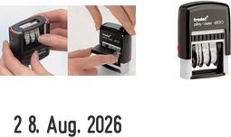 trodat Datumstempel Printy Dater 4820, selbstfärbend - für den Markt: D - A - L - CH (51 4820)