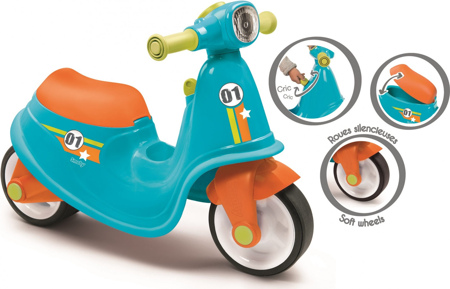 Smoby 721001 Drücken Motorrad Aufsitzspielzeug (7600721001)