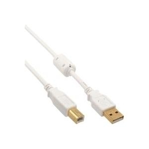 InLine - USB-Kabel - USB Typ A, 4-polig (M) - USB Typ B, 4-polig (M) - 3,0m (USB / USB2.0) (34535W)