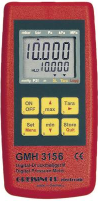 Greisinger GMH 3156 Druck-Messgerät Luftdruck, Flüssigkeiten 2.5 - 400 bar mit Datenloggerfunktion (601464)