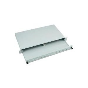 Spleißbox 12SC(D)-Front aus-ziehbar, RAL7035, 1HE (53600.4)