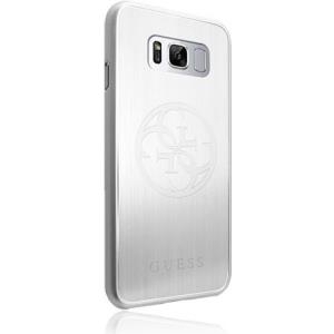 GUESS Hard Cover Korry Aluminium Plate Silver, für G955 Galaxy S8 Plus, GUHCS8LMERLSI. Blister (GUHCS8LMERLSI)