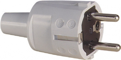 ABL SURSUM Bayerische Elektrozubehör GmbH & Co. KG 1418000 Elektrischer Netzstecker Typ F 2P Grau (1418000)