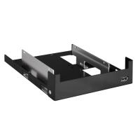 Lian Li EX-553X - Speichereinschubadapter - 8,9 cm bis 8,9 / 6,4 cm (5,25 bis 8,90cm (3.5) / 6,40cm (2.5)) - Komplett Schwarz (EX-553)