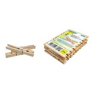 Peggy Perfect Wäscheklammern, aus Holz, Länge: 100 mm aus Buchenholz, mit Metallfeder, im Blockpack - 1 Stück (60150)